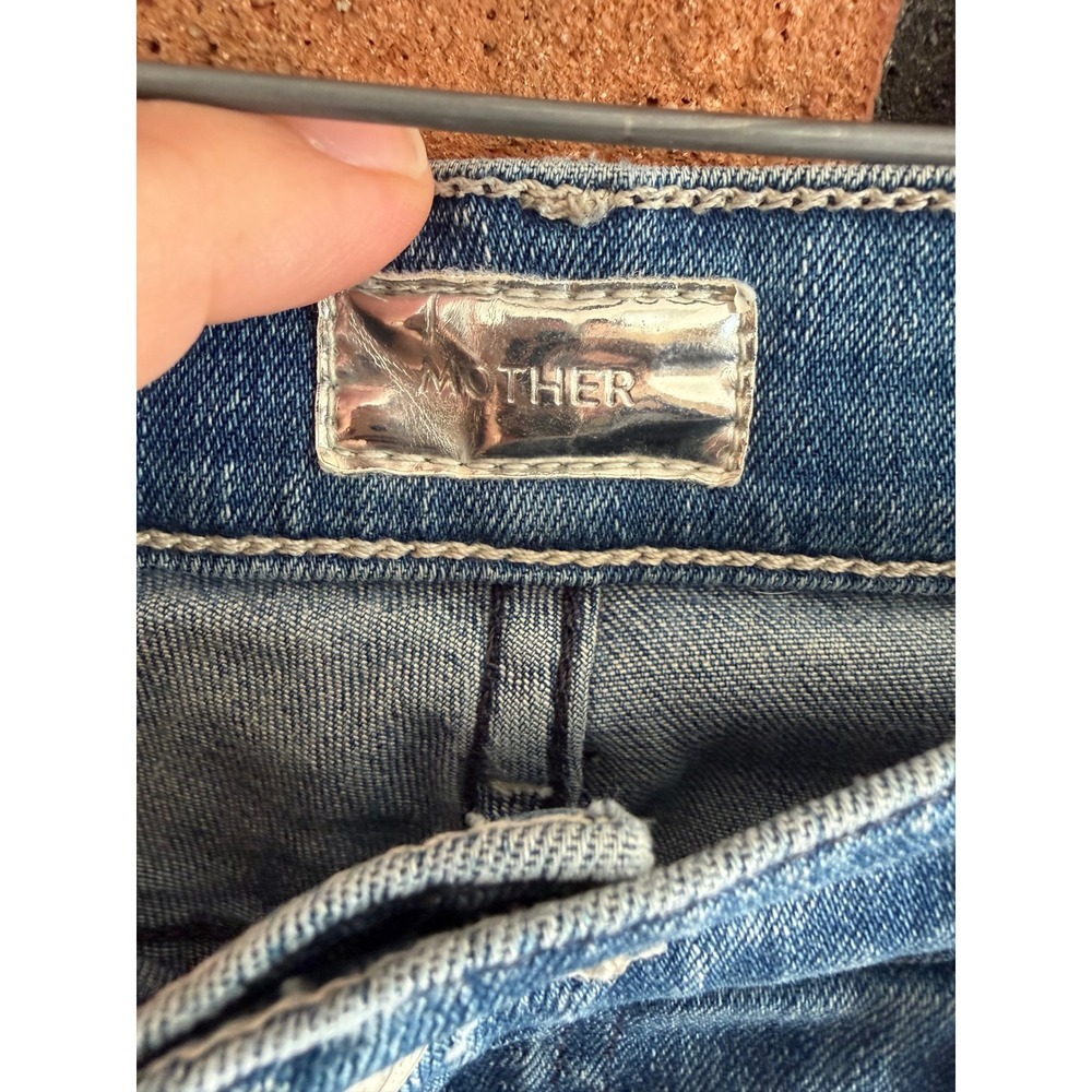 Mother Stunner Zip Ankle Step Fray Skinny High Rise Jeans Size 24 - Picture 3 of 7